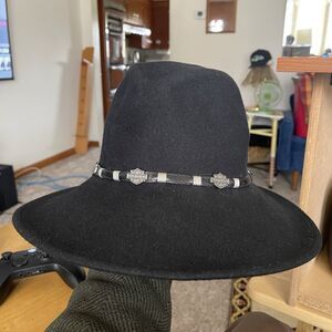 Vintage Harley Davidson Western Cowboy Wool Water Repellant Hat Size Small USA